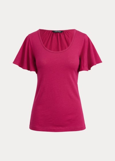 Women's Ralph Lauren Cotton Scoopneck T Shirts | 598246GEA